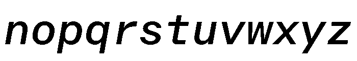 RT Dromo Mono Medium Italic Font LOWERCASE
