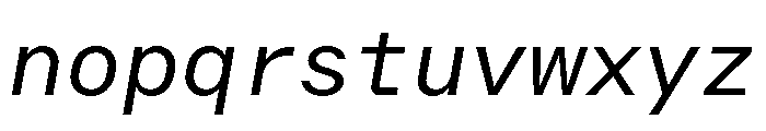 RT Dromo Mono Regular Italic Font LOWERCASE