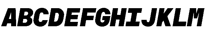 RT Dromo Mono Super Italic Font UPPERCASE