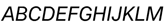 RT Dromo Regular Italic Font UPPERCASE