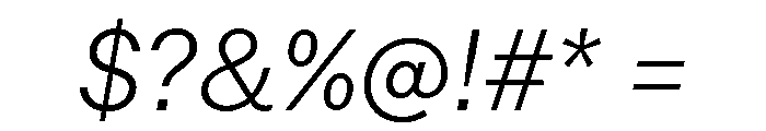 RT Lately Light Italic Font OTHER CHARS