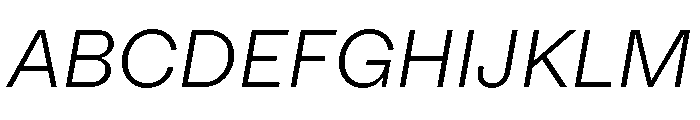 RT Lately Light Italic Font UPPERCASE
