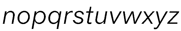 RT Lately Light Italic Font LOWERCASE