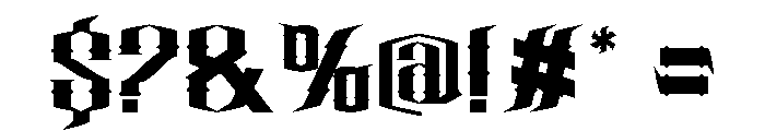 RUSTVEN-Regular Font OTHER CHARS