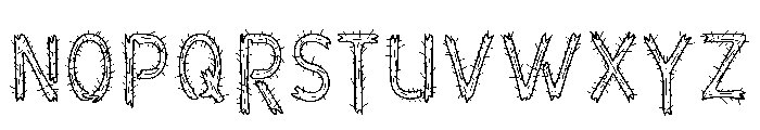 Rumble Thorns Font UPPERCASE