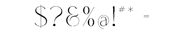 Ruminate Display Font OTHER CHARS