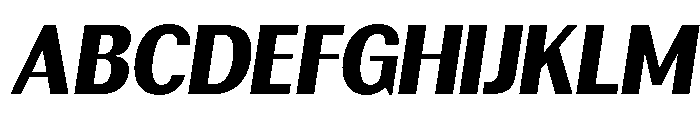 Rundale-BlackSemiCondIta Font UPPERCASE
