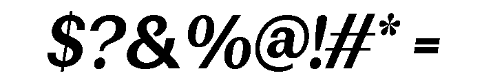 Rundale-BoldSemiCondIta Font OTHER CHARS