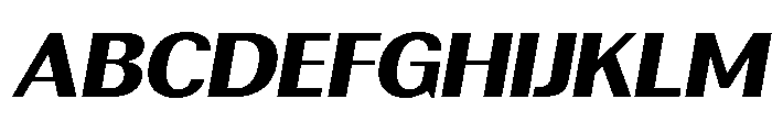 Rundale-ExtBdExpIta Font UPPERCASE