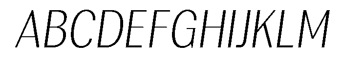 Rundale-ExtLtCondIta Font UPPERCASE