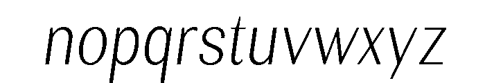 Rundale-ExtLtCondIta Font LOWERCASE