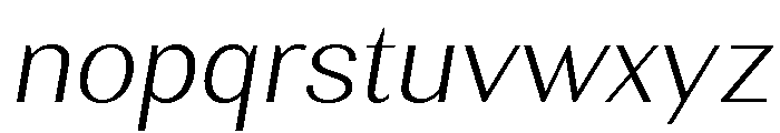 Rundale-ExtLtSemExpIta Font LOWERCASE