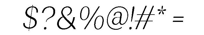 Rundale-ExtLtSemiCondIta Font OTHER CHARS