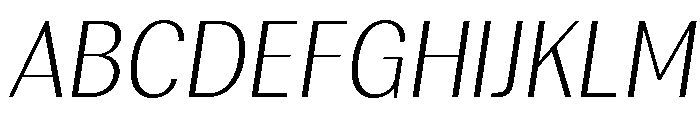 Rundale-ExtLtSemiCondIta Font UPPERCASE
