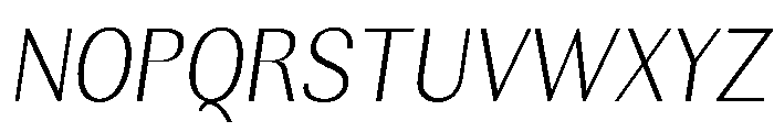 Rundale-ExtLtSemiCondIta Font UPPERCASE