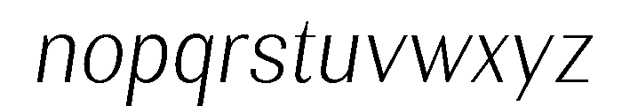 Rundale-ExtLtSemiCondIta Font LOWERCASE