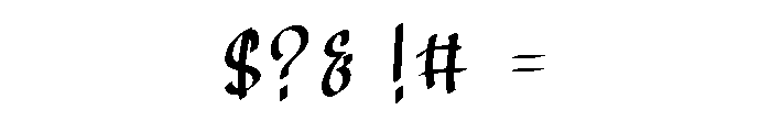 Rusbery Font OTHER CHARS