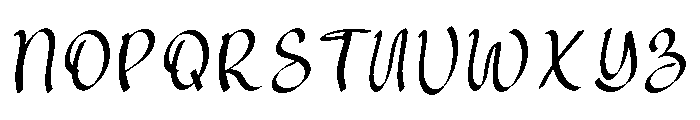 Rusbery Font UPPERCASE