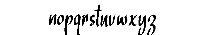 Rusbery Font LOWERCASE