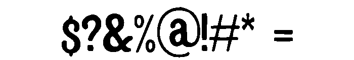 RushStroke Font OTHER CHARS