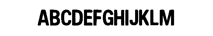 Rust Rough Font UPPERCASE
