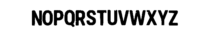 Rust Rough Font UPPERCASE