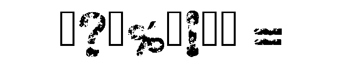 Rusted Letter Regular Font OTHER CHARS