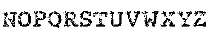 Rusted Letter Regular Font LOWERCASE