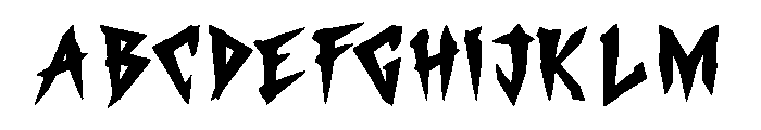 Rusted Rage Font UPPERCASE