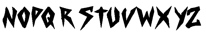 Rusted Rage Font UPPERCASE