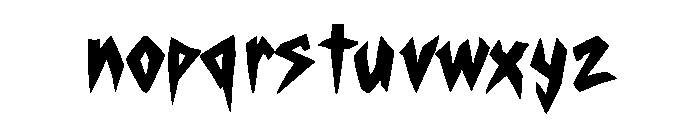 Rusted Rage Font LOWERCASE
