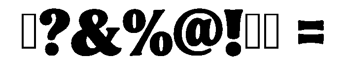 Rustic Outlaw Regular Font OTHER CHARS
