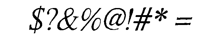 Rustic Portrait Italic Font OTHER CHARS