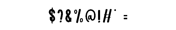 Rustic Shine Font OTHER CHARS