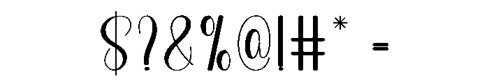 Rustical Wednesday Font OTHER CHARS