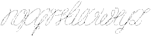 Ruban Soyeux Dashed Italic otf (400) Font LOWERCASE