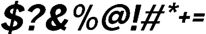 Rucent Bold Italic otf (700) Font OTHER CHARS