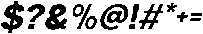 Rucent Extra Bold Italic otf (700) Font OTHER CHARS