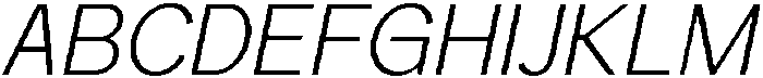 Rucent Extra Light Italic otf (200) Font UPPERCASE