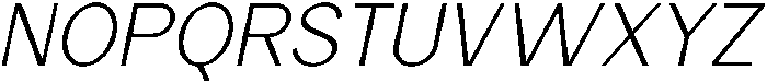 Rucent Extra Light Italic otf (200) Font UPPERCASE