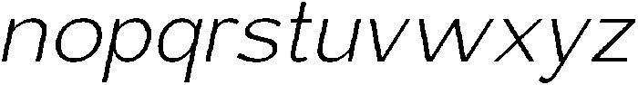 Rucent Extra Light Italic otf (200) Font LOWERCASE