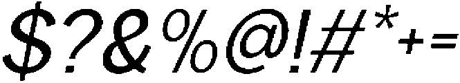 Rucent Italic otf (400) Font OTHER CHARS