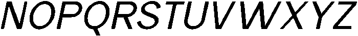 Rucent Italic otf (400) Font UPPERCASE