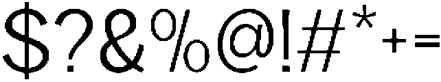 Rucent Light otf (300) Font OTHER CHARS