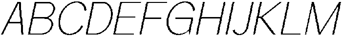 Rucent Thin Italic otf (100) Font UPPERCASE