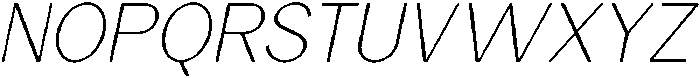 Rucent Thin Italic otf (100) Font UPPERCASE