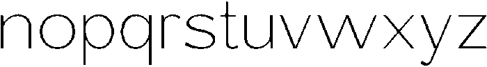 Rucent Thin otf (100) Font LOWERCASE