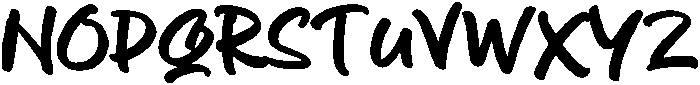 Rude Brush otf (400) Font LOWERCASE
