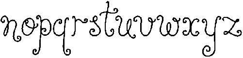Rue Clementine Regular otf (400) Font LOWERCASE