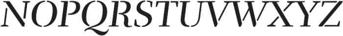 Rufina Stencil Regular Italic otf (400) Font UPPERCASE